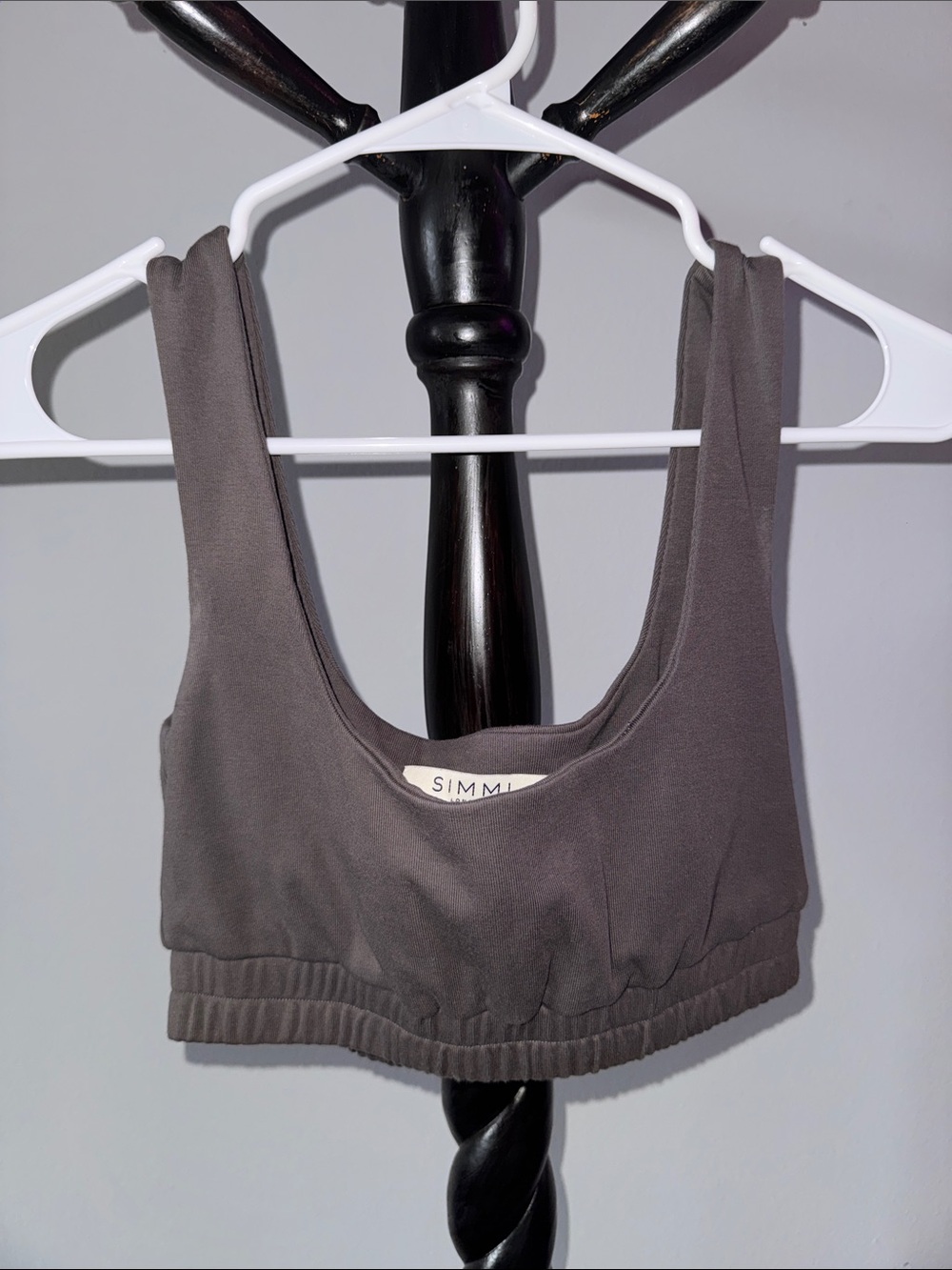 SIMMI Charcoal Scoop Crop Bralette 2.L2